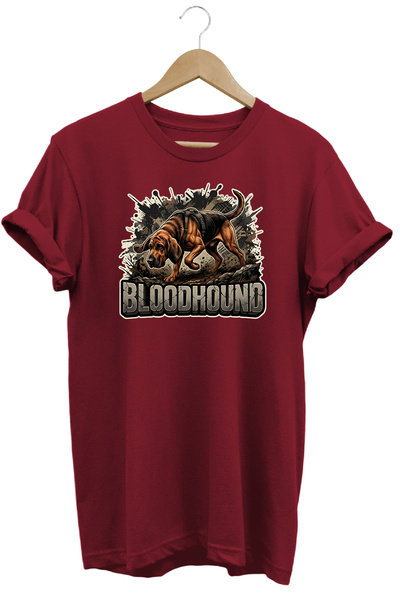 WİDİ Unisex Basset Hound Printed T-Shirt - Hunter Dogs Series Crew Neck Cotto...
