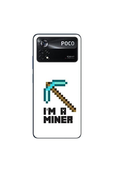 OEM Husa compatibila cu Xiaomi Poco X4 Pro Silicon Gel Tpu Model Minecraft Miner
