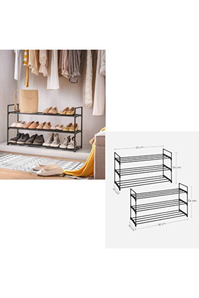ASTERA 3 Katlı Ayakkabı Rafı, Ayakkabı Düzenleyici, 2'li Set