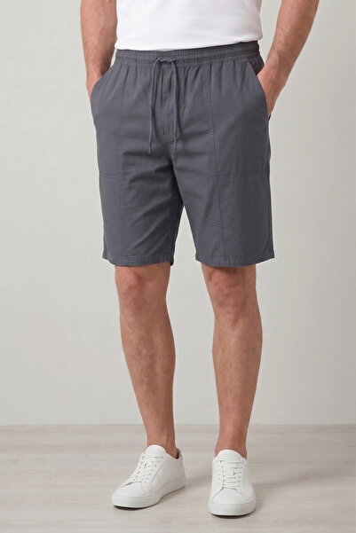 nacar çarşı Men's Dad Comfortable Fit Smoked Linen Raw Fabric Shorts Daily & ...