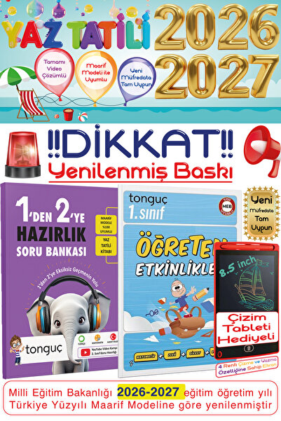 Tonguç Yayınları 1. Sınıf 1'den 2'ye Hazırlık Kitabı Tüm Dersler Soru Bankası...
