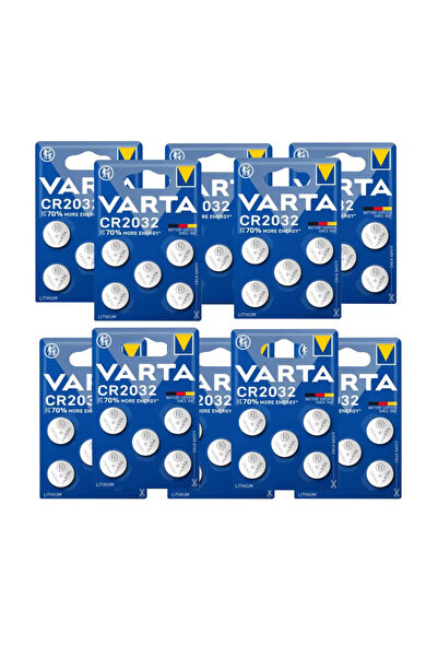 Varta Μπαταρίες ρολογιών Λιθίου CR 2032 - 50 ΤΕΜ - 10 X BL 5- Expiry Date 07-...