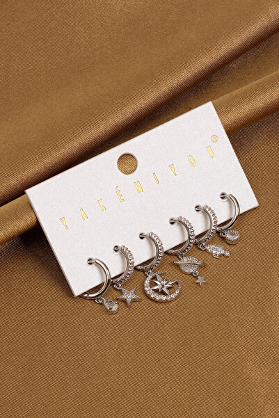 Süspüs Accessories Multiple Silver Color Yakemiyou Earrings