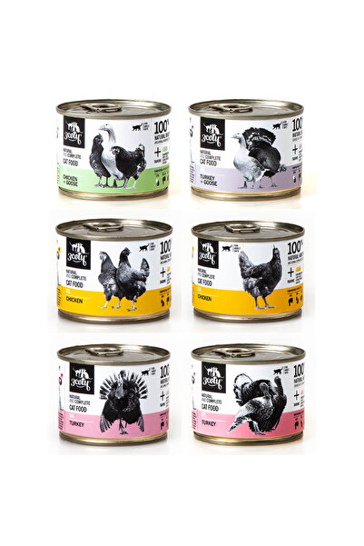 3coty Wet cat food mix of flavors Adult 6 x 180g