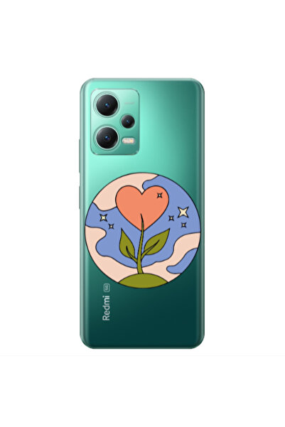 Other Xiaomi Redmi Note 12 Pro 5G Hearted Flower Transparent Silicone TPU Θήκη