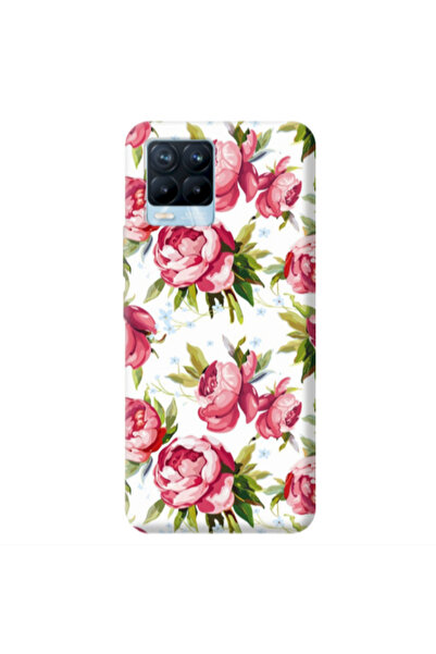 Other Realme 8 Pro Pink Roses Transparent Silicone TPU Θήκη