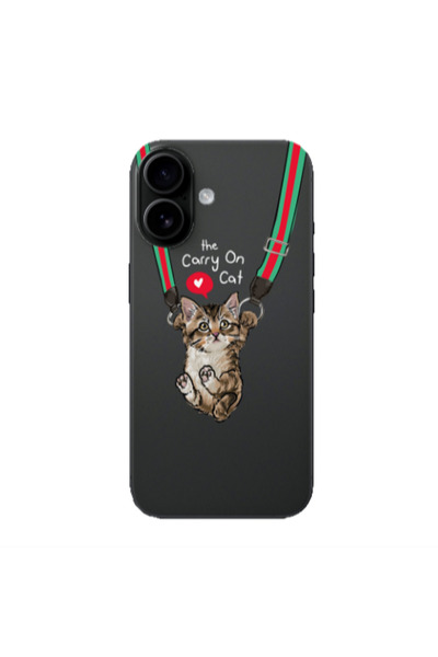 Other Apple Iphone 16 Swinging cat Transparent Silicone TPU Θήκη