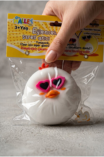 KURUXSTORE Halley Kapalı Paket Hijyenik Kalp Gözlüklü Civciv Squishy Yumuşak ...