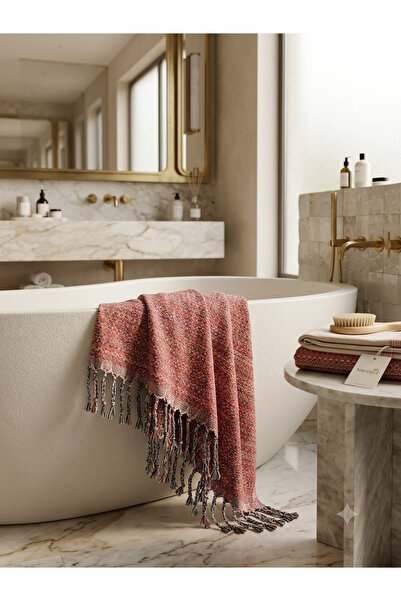 By Polat Home Collection %100 Pamuk Peştemal - Bordo