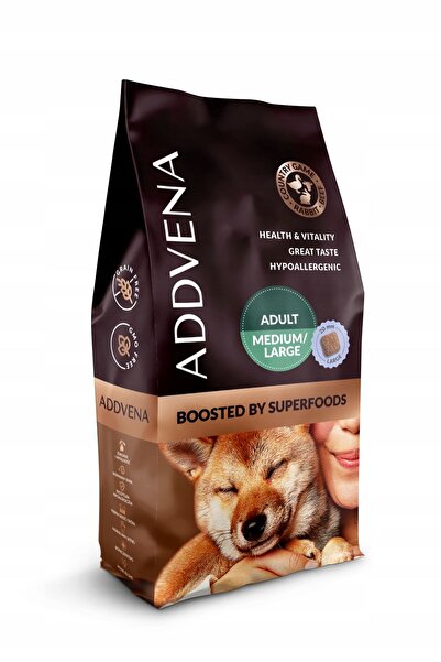 ADDVENA Hrană uscată pentru câini ÎMBUNĂTĂȚITĂ CU SUPERALIMENTE Adult Large W...