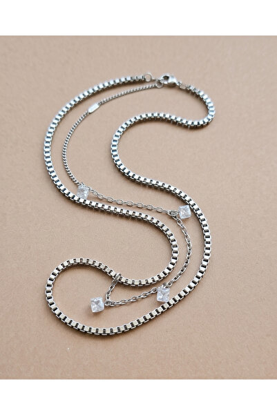 stainless steell 316L Steel Silver Necklace