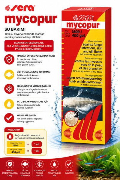 SERA Mycopur 50ml Mantar ve Parazit İlacı