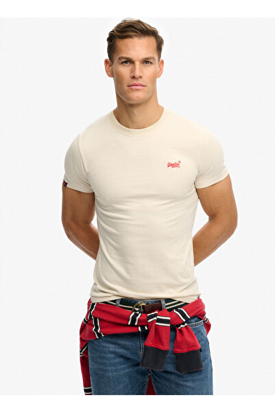 SUPERDRY Beyaz Erkek Logo Baskılı T-Shirt M1011245A-J7K ESSENTIAL LOGO EMBTEE