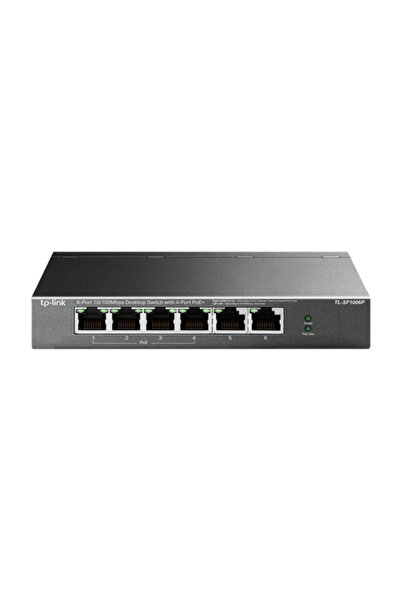 TP-LINK Switch PoE cu 4 porturi RJ45 10/100 Mbps, 2 x RJ45 10/100 Mbps, Buget...