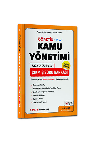 hukuk öğretir KPSS A Kamu Yönetimi Çıkmış Soru Bankası Konu Özetli P32 - Kaym...
