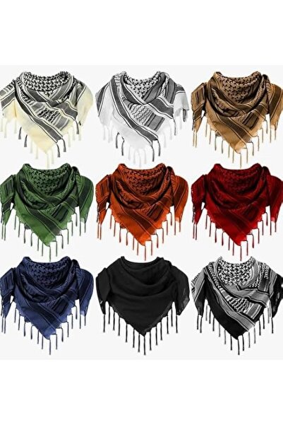 GENERAL 9 Pieces Military Shemagh Scarf for Men with Tassel Polyester Shemagh...