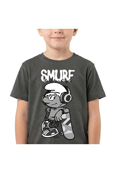Trucare Toddler Boys Smurfs Urban Style Graphic Oversized T-Shirt
