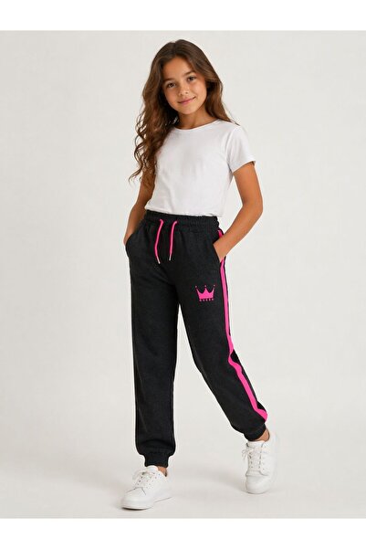 Eşofmancım Girls' Sweatpants with Ribbed Legs