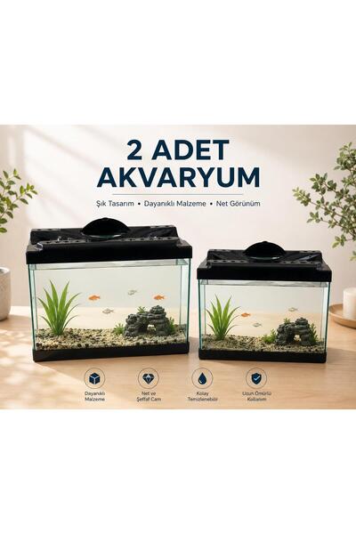PKR akvaryum mükemmel 2 li set