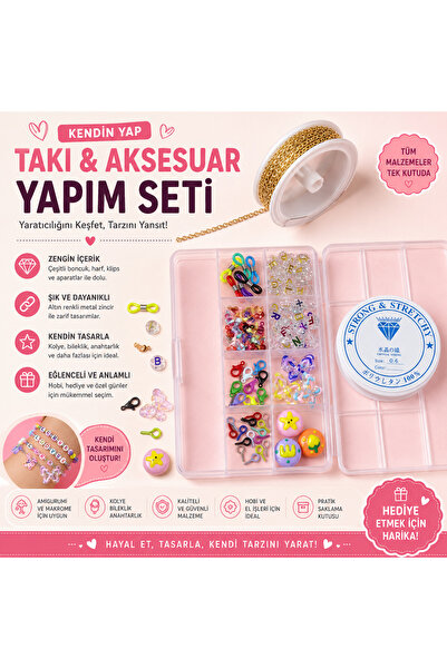 Kanguroom Takı Aksesuar Yapım Seti 85 Parça Kendin Yap Seti
