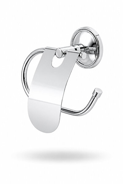Alıç Chrome Toilet Roll Holder with Tongue Cover Rustproof Wall Mounted Wc Pa...