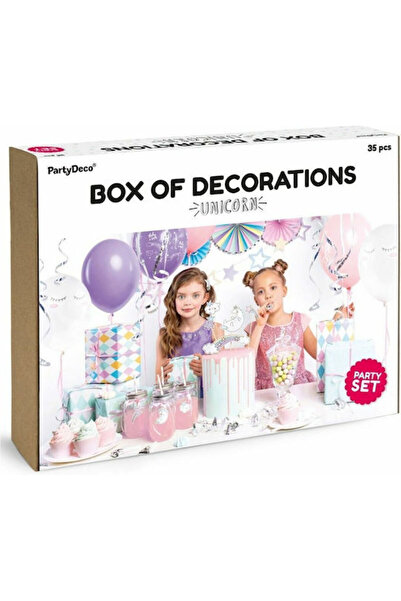 Partydeco Σετ Διακόσμησης Μονόκερου για Πάρτι, 35 τεμάχια