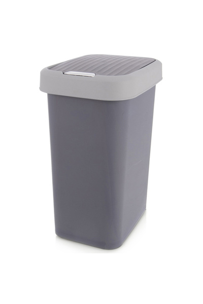 Orion Coș de gunoi din plastic gri cu capac batant 25 L