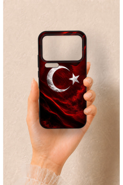 Vip Case Mi 17 Pro Max Uyumlu Kurt Türk Bayrağı Desenli Silikon Kılıf