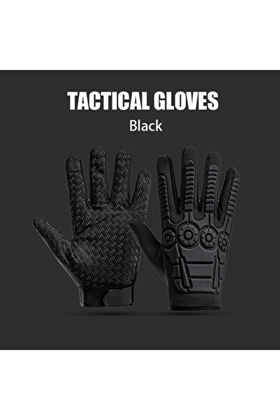 choice2 Black Motorcycle Riding Full Finger Tactical Gloves Outdoor Training ...