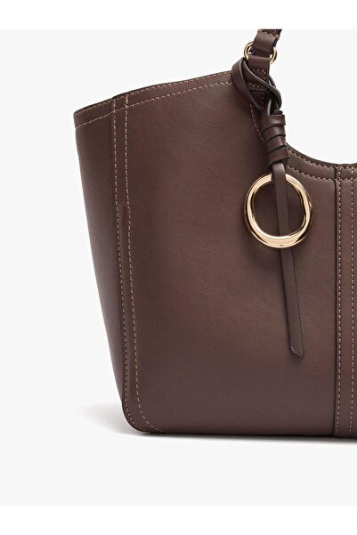 PARFOIS Kadın M Harfi Dikişli ve Askılı Shopper Çanta