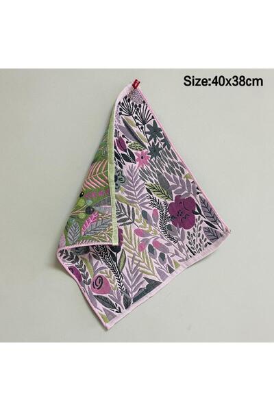 Choice11 A1 Retro Floral Cotton Tea Towels 4-Layer Quick Dry Dish Cloth Pure ...