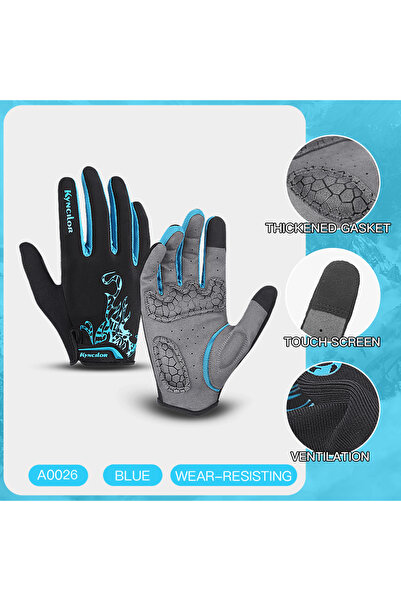 Choice7 L A0026-BU Outdoor Cycling Gloves Full Finger Shockproof Microfiber W...