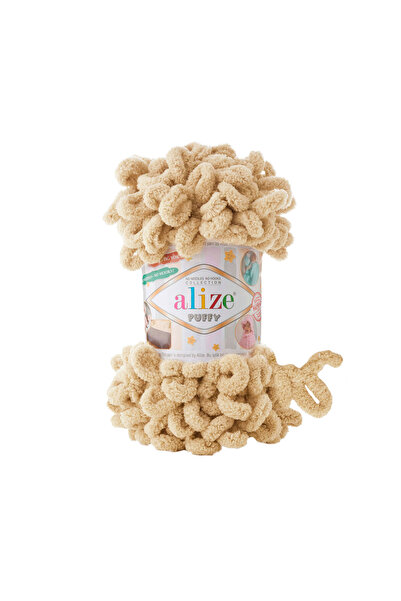 Alize Puffy El Örgü İpi Hazır İlmekli Bej 95