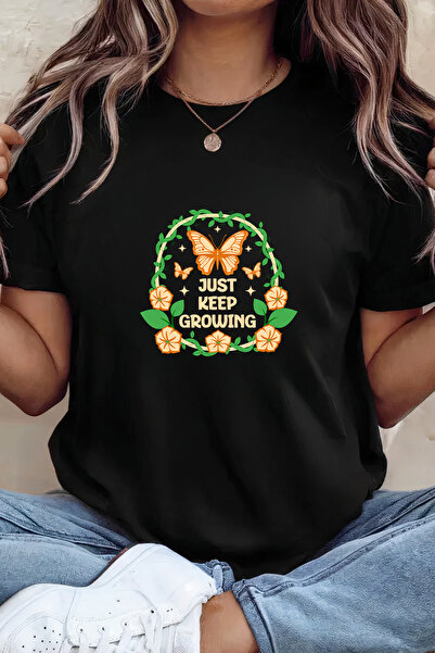 Sarah's Boutique Women's T-shirt – 100% cotton – Butterfly Growing