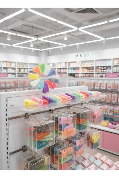 Miniso Licensed Small Colorful Set of 10 Hair Clips – Durable Plastic and Sty...