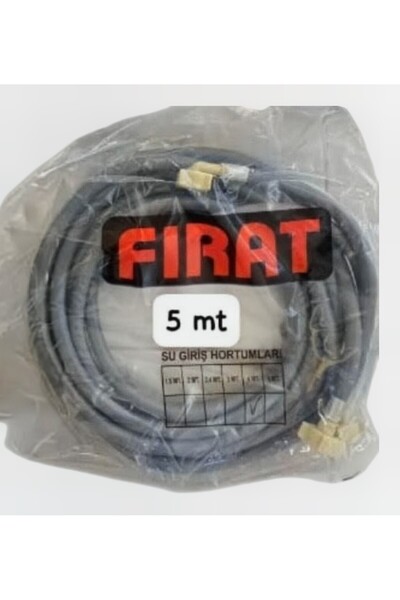 FIRAT Çamaşır Ve Bulaşık Makinesi Genel Uyumlu Su Giriş Hortumu 5 Metre (1 adet)