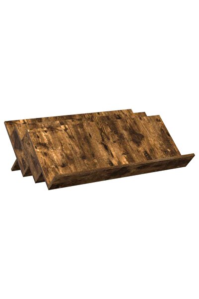 vidaxl Raft pentru reviste cu raft Stejar fumuriu 90 x 53 x 28,5 cm