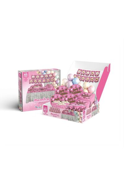 luvissi shelves Happy Birthday Pink Concept Birthday Party Set for 8 People 4...
