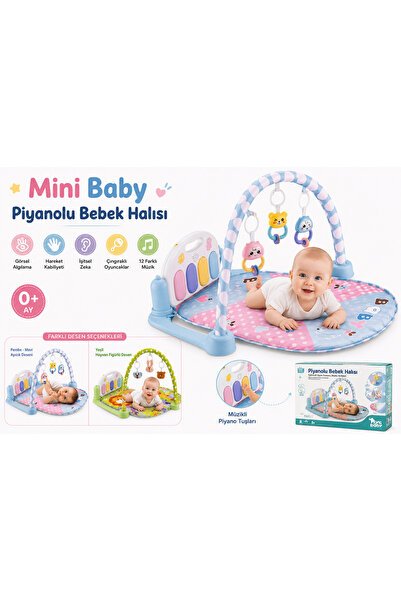 DoruCO Mini Baby Piyanolu Bebek Oyun Halısı Müzikli Aktivite Merkezi 0+ Ay Fa...