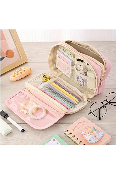 CEDAN Large Capacity Simple Design Pencil Case Pen Holder School Cosmetic Org...