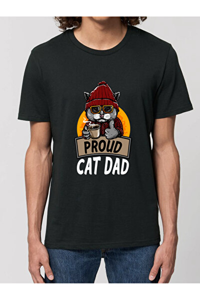 Cu Pisici Tricou din bumbac organic Premium-Proud Cat Dad, Barbati