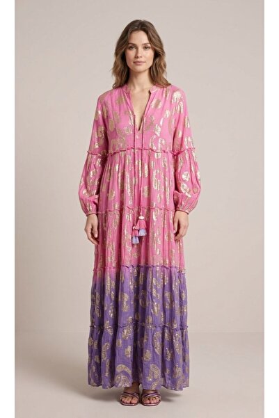 moda gk Imported Designer Dress with Gold Detailing