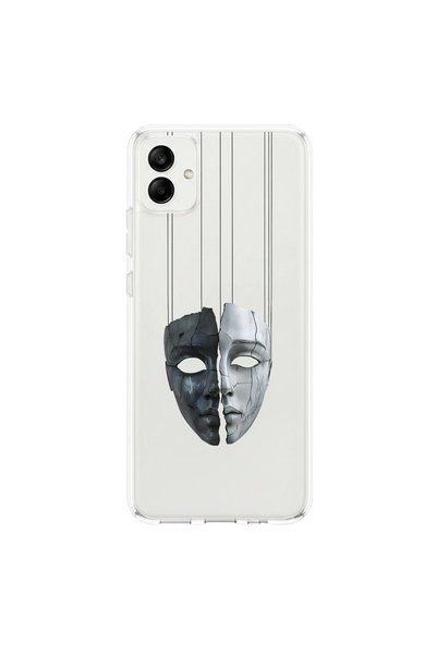 PPKin Samsung Galaxy A05 Compatible Aesthetic Face 7 Design Transparent Case