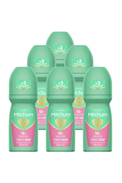 Mitchum Pachet 6 X Deo Roll-on Powder Fresh 48H pentru femei