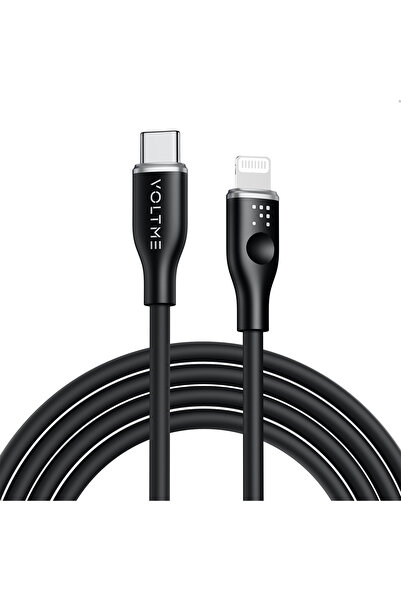 VOLTME كابل سيليكون سائل من Powerlink Moss من النوع C إلى Lightning بقوة 30 و...