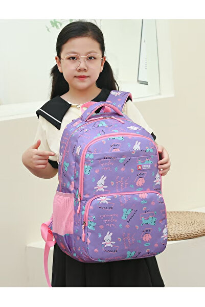 HI-FINE (ie34-purple)School Bag, Teenager School Bag Backpack Middle School Student Laptop Backpack, waterproof Backpack, Suitable As School Bag for Grades 1-6