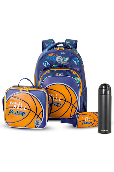 Eazy Kids Basketball School Bag Set w/ Insulated Stainless Steel Spray Water ...