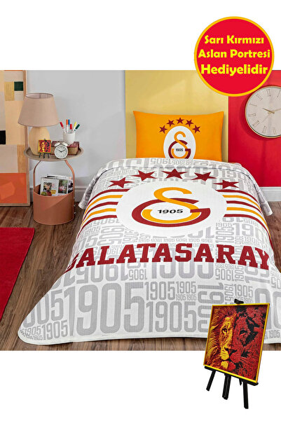 Taç Set de piqué din bumbac cu logo Galatasaray cu licență, 5 stele, cu mini ...