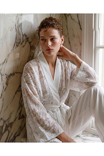 Pierre Cardin Vegan İpek Kimonolu Kadın Pijama Takımı - LX.26232