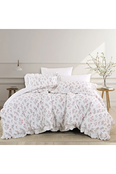 Alhabib bedding مفرش ريد روز صيفي مزدوج قطن فاخر أبيض برسومات الزهور يناسب سر...